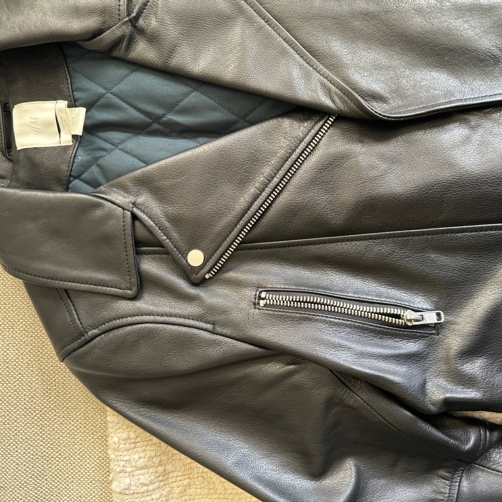 H&M leather jacket size 6